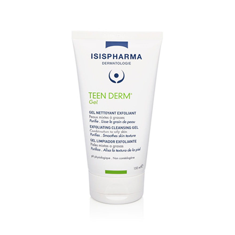 Isispharma Teen Derm Gel Limpiador Exfoliante para Pieles Mixtas a Grasas 150 ml