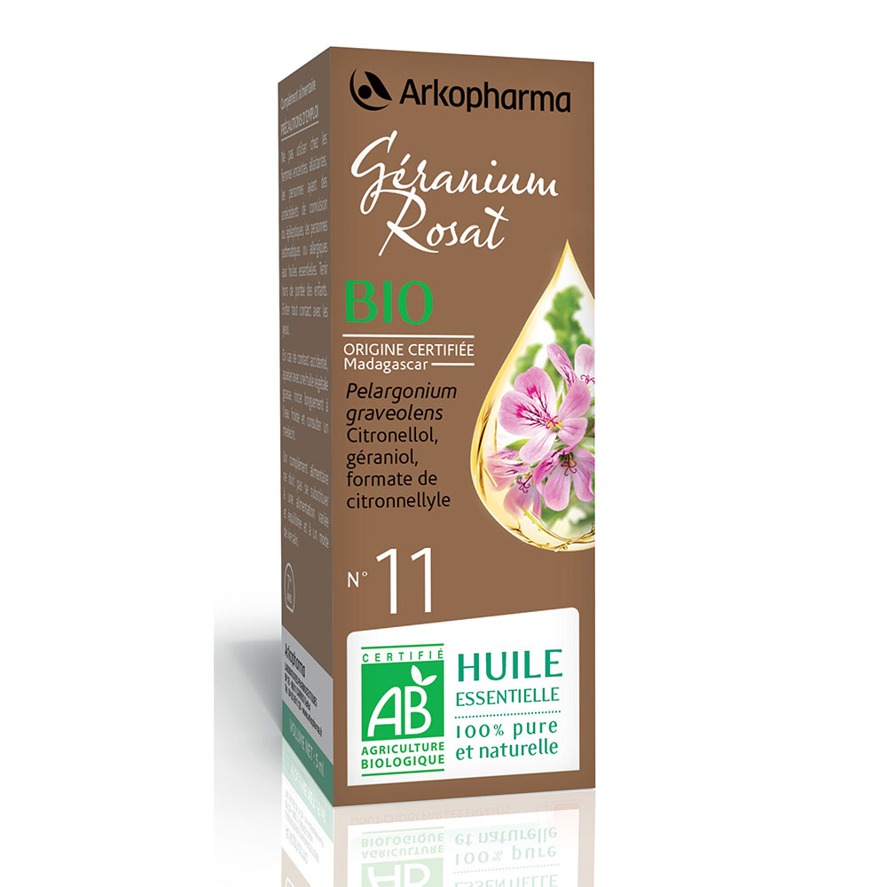 Arkopharma Arkoesencial Aceite esencial N°11 geranio rosado bio (pelargonium graveolens) 5 ml
