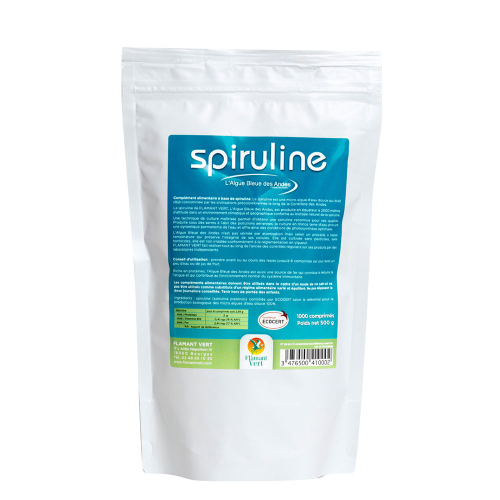 Flamant Vert Spirulina Bolsita 1000 Comprimidos