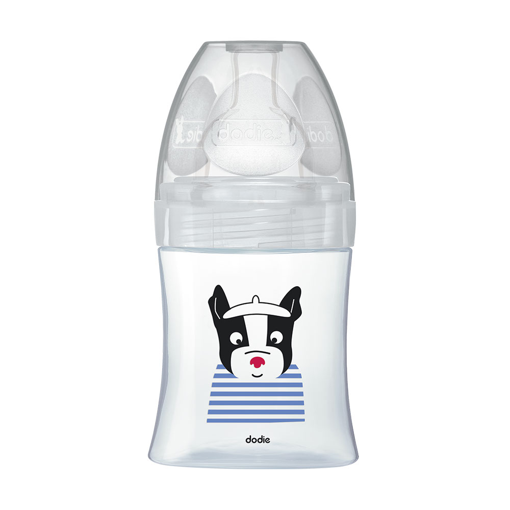 Dodie BIBERÓN DE CRISTAL 0 A 6 MESES FLUJO 1 SENSACIÓN + 150ML DODIE
