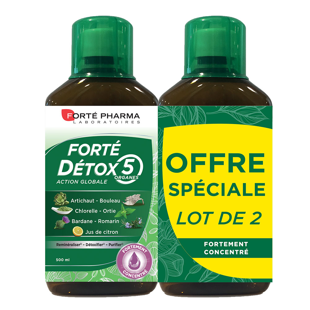 Forté Pharma Forté Détox Detoxificante natural 5 órganos 2x500ml