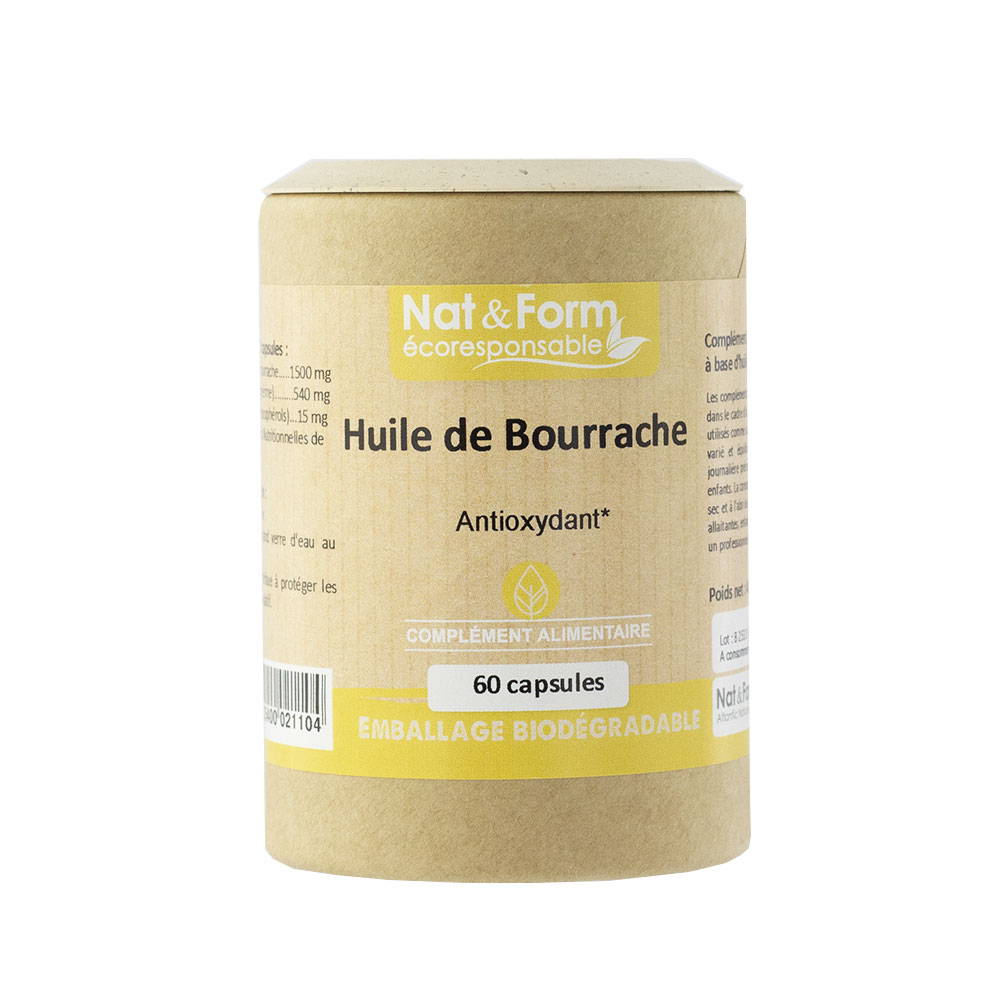 Nat&Form Aceite de Borraja Antioxidante 60 Cápsulas Nat&amp;Form