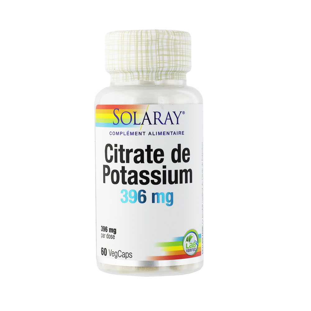 Solaray Citrato de potasio 396 mg