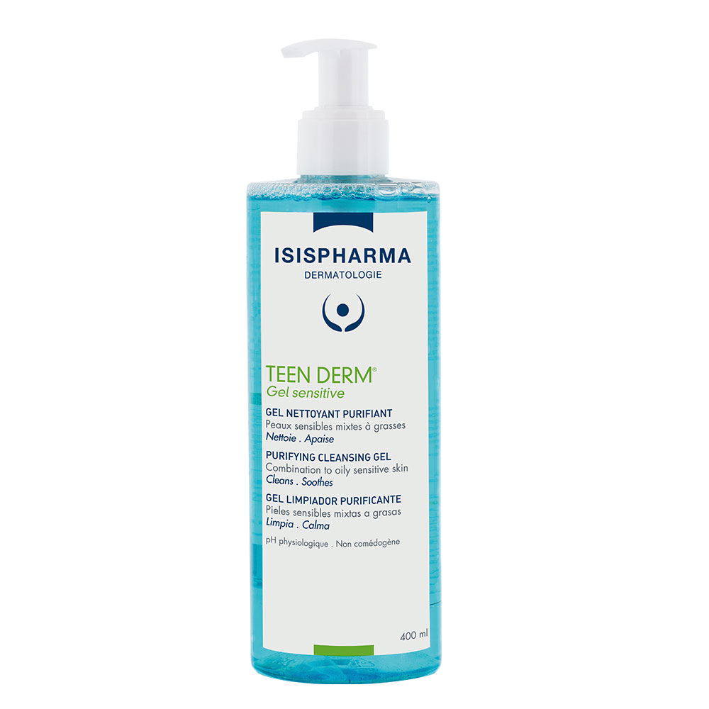 Isispharma Teen Derm Gel Limpiador Purificante Piel sensible mixta grasa 400 ml
