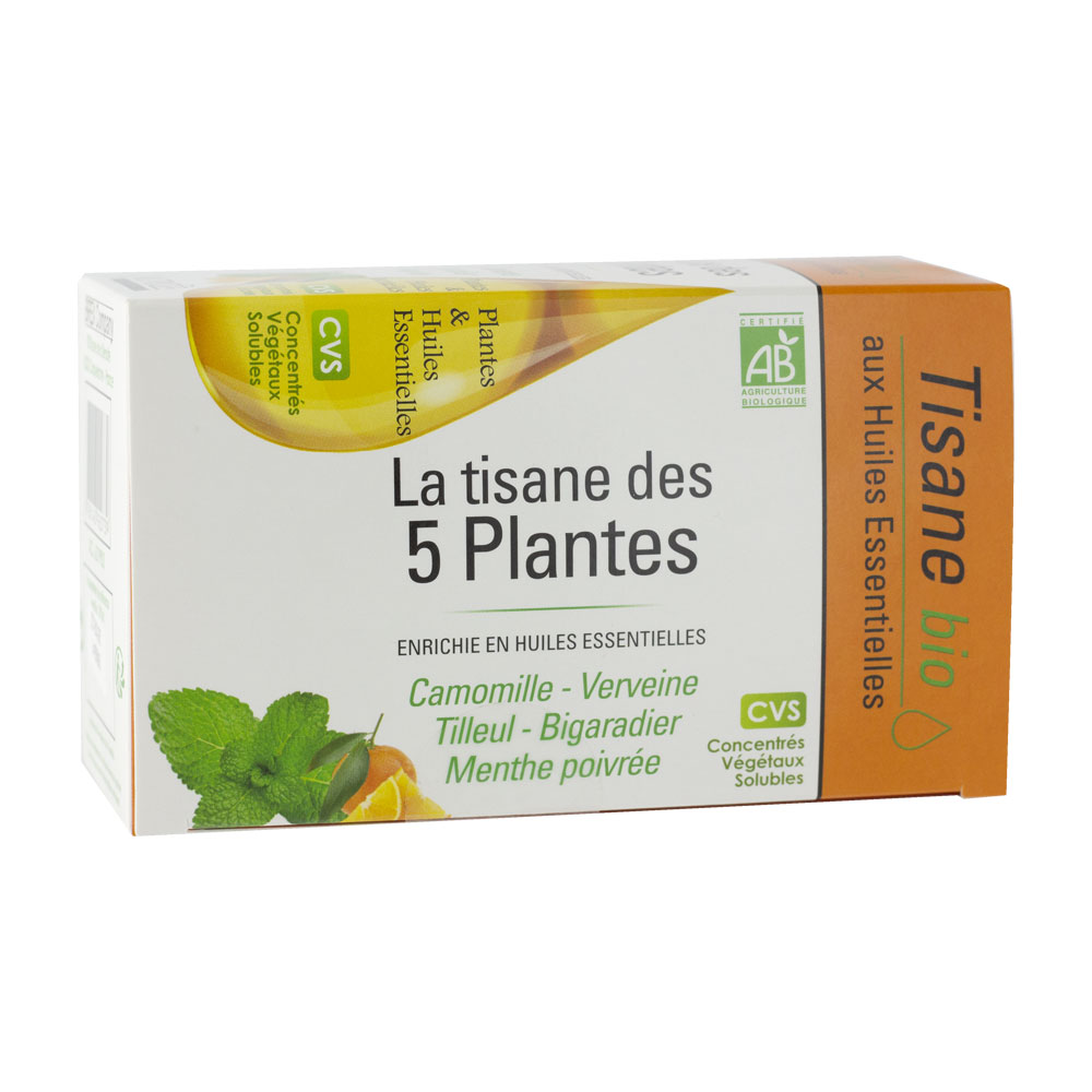 Nutrigée Tisana de 5 plantas ecológicas X20