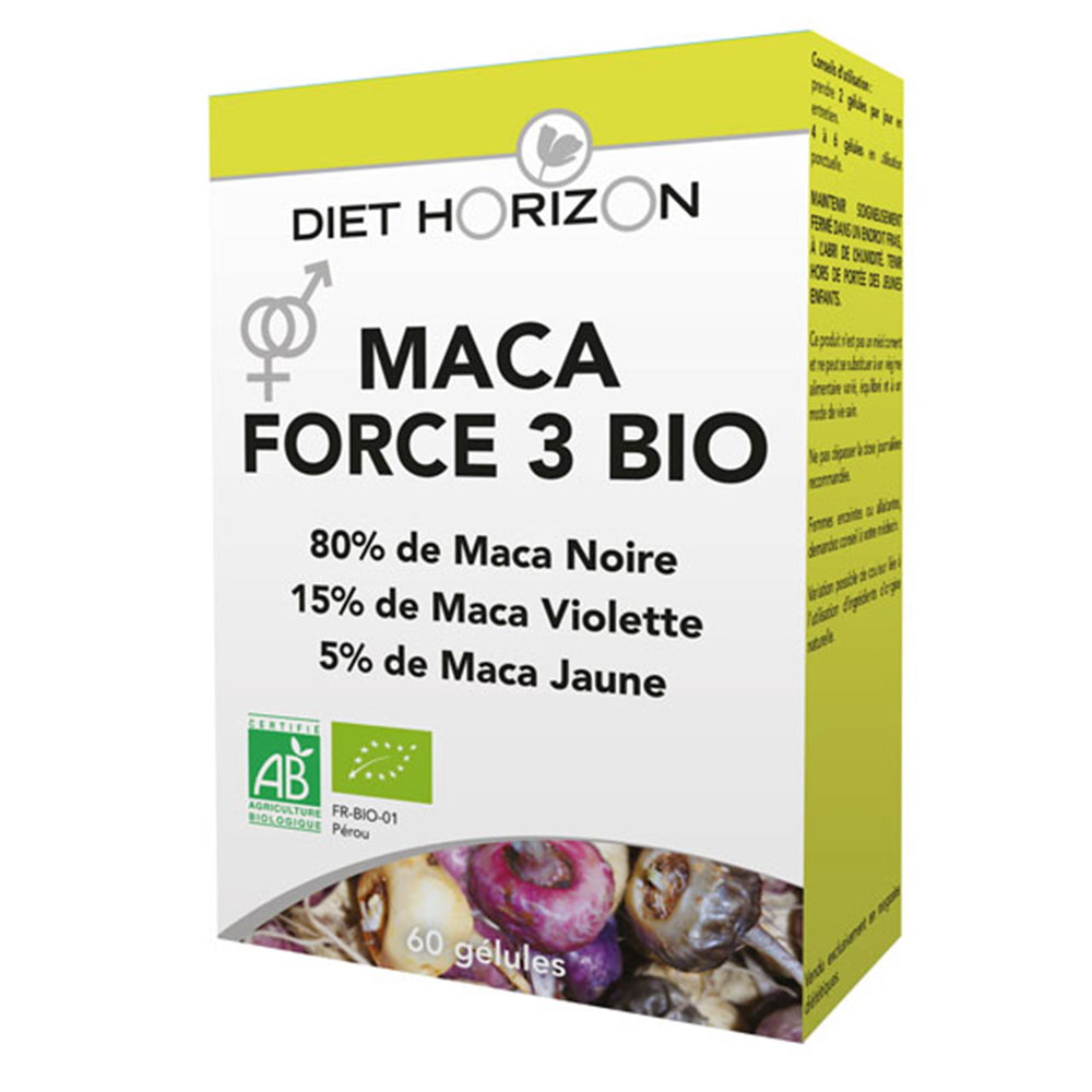 Diet Horizon Maca Force 3 BIO 60 Gelulas