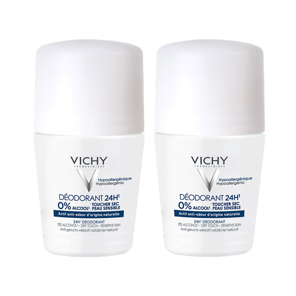 Vichy Desodorante tacto seco 24h pieles sensibles Roll-on 2x50ml