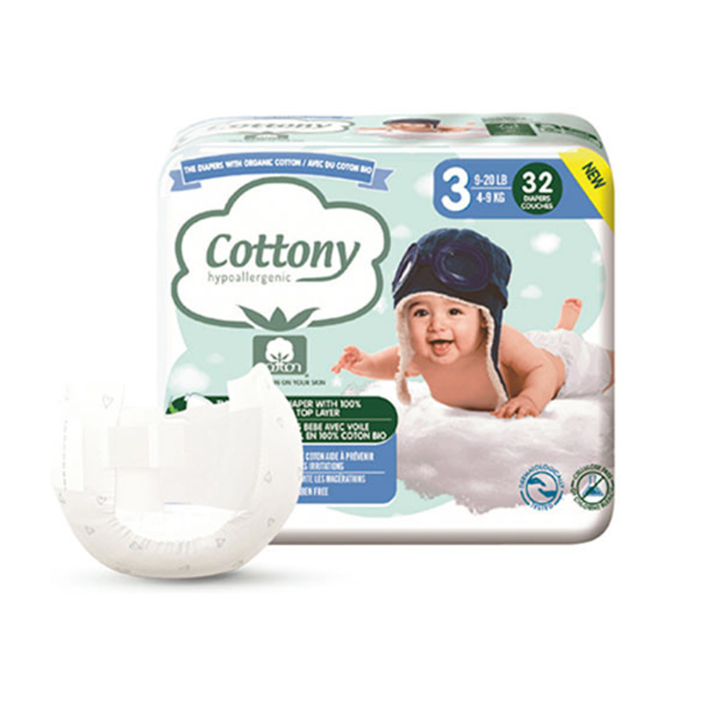 Cottony Pañal Algodon Bio X32 Talla 3 x32