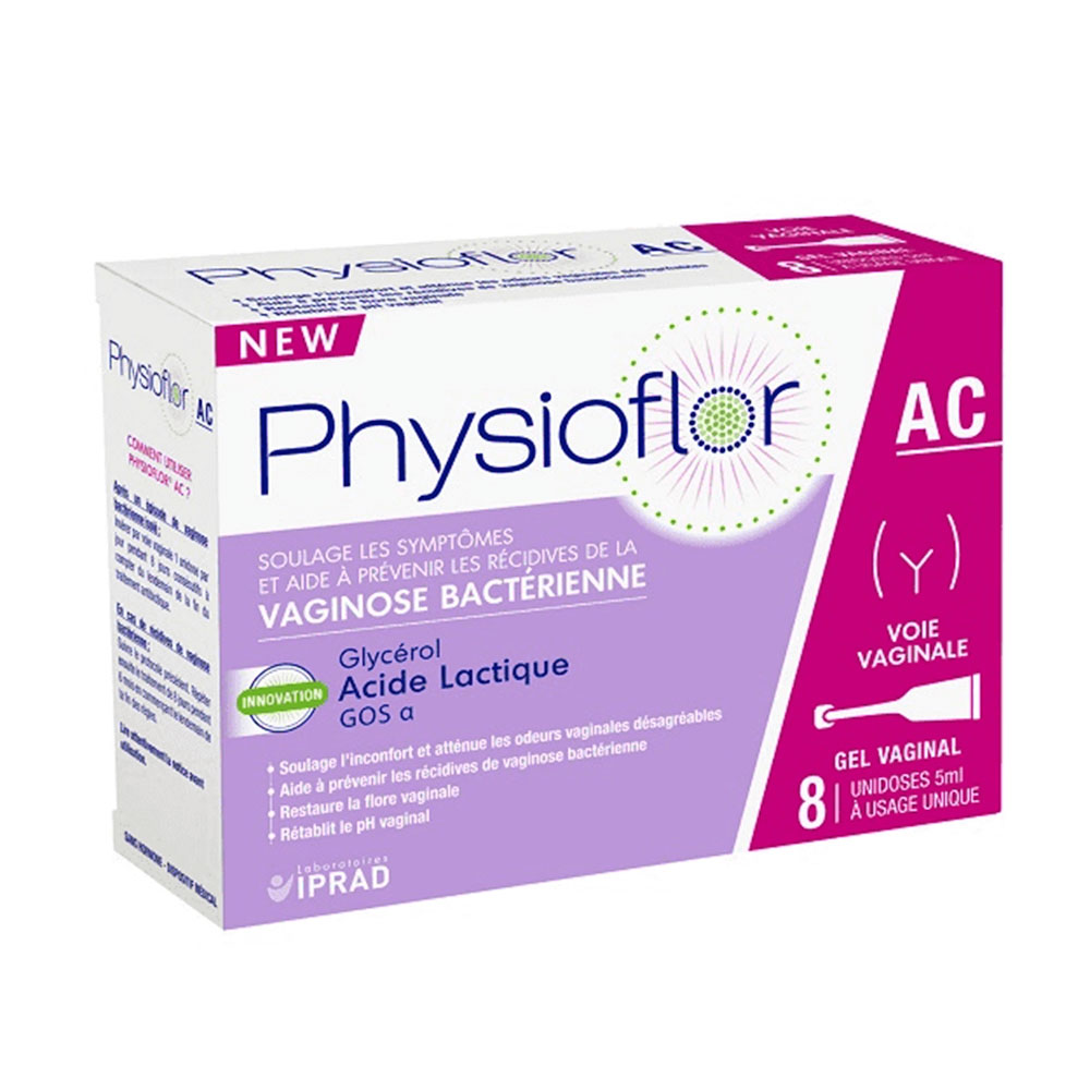 Saforelle Physioflor AC 8 Unidoses Gel Vaginal Vaginosis Bacteriana 40 ml