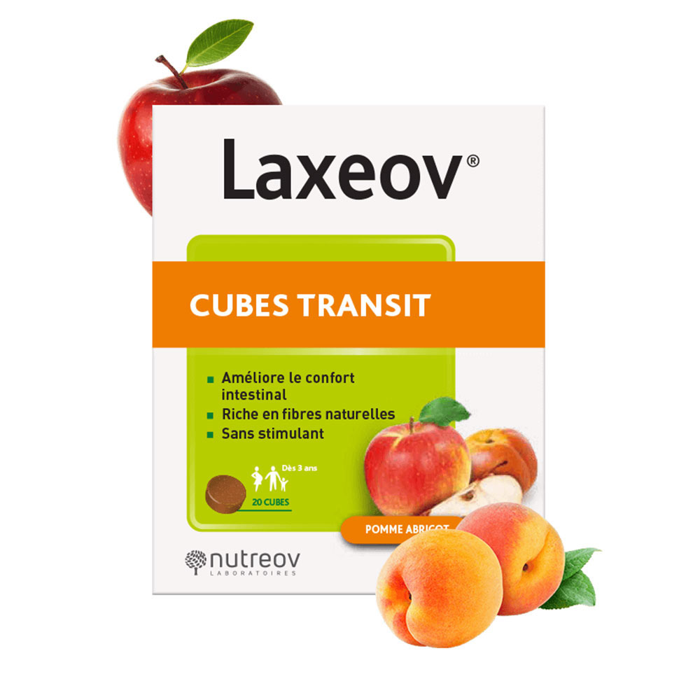 Nutreov Laxeov Cubos transit manzana albaricoque x 20