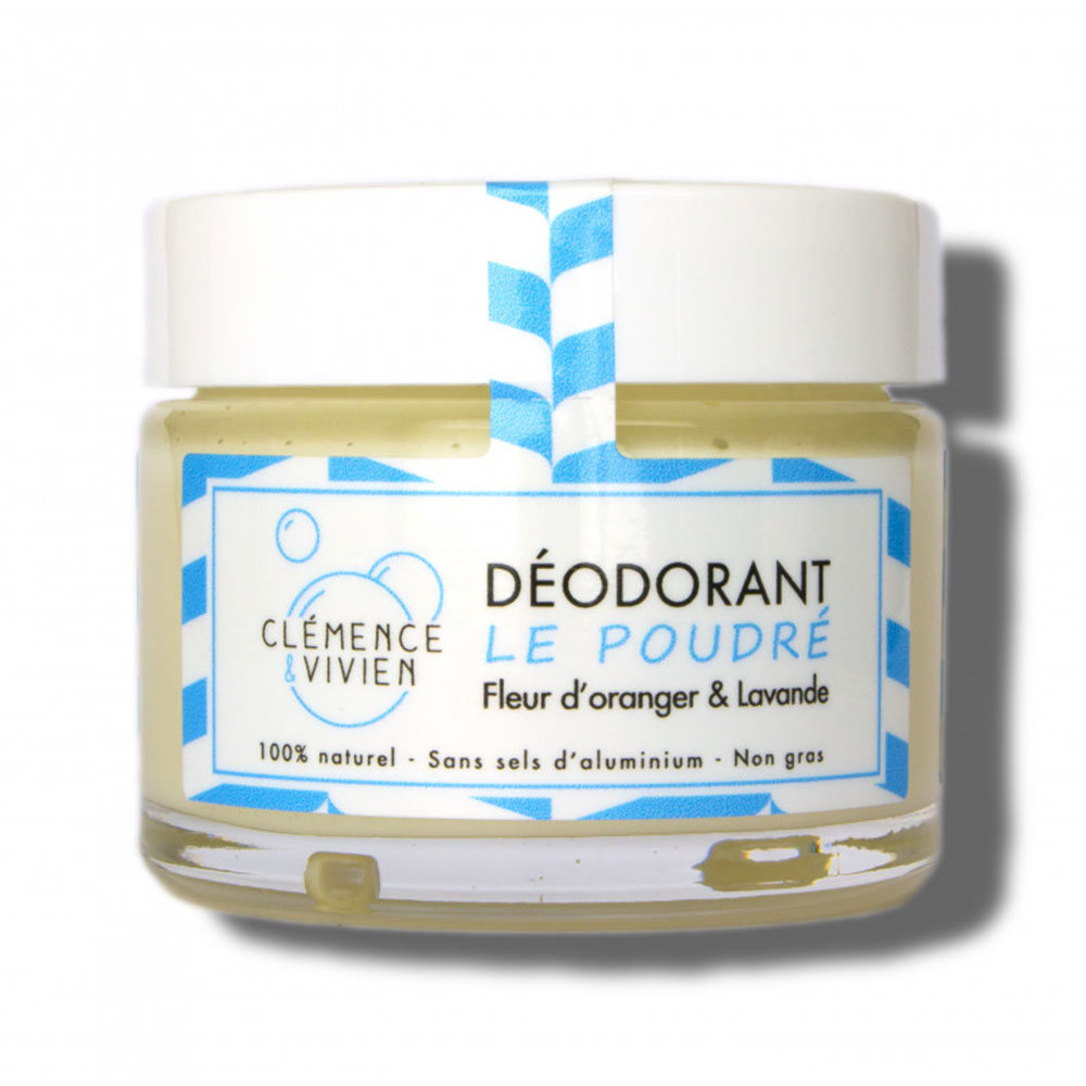 Clemence&Vivien Desodorante Natural Crema Le Poudré Aceites Esenciales Lavanda Y Flor De Naranjo 50g