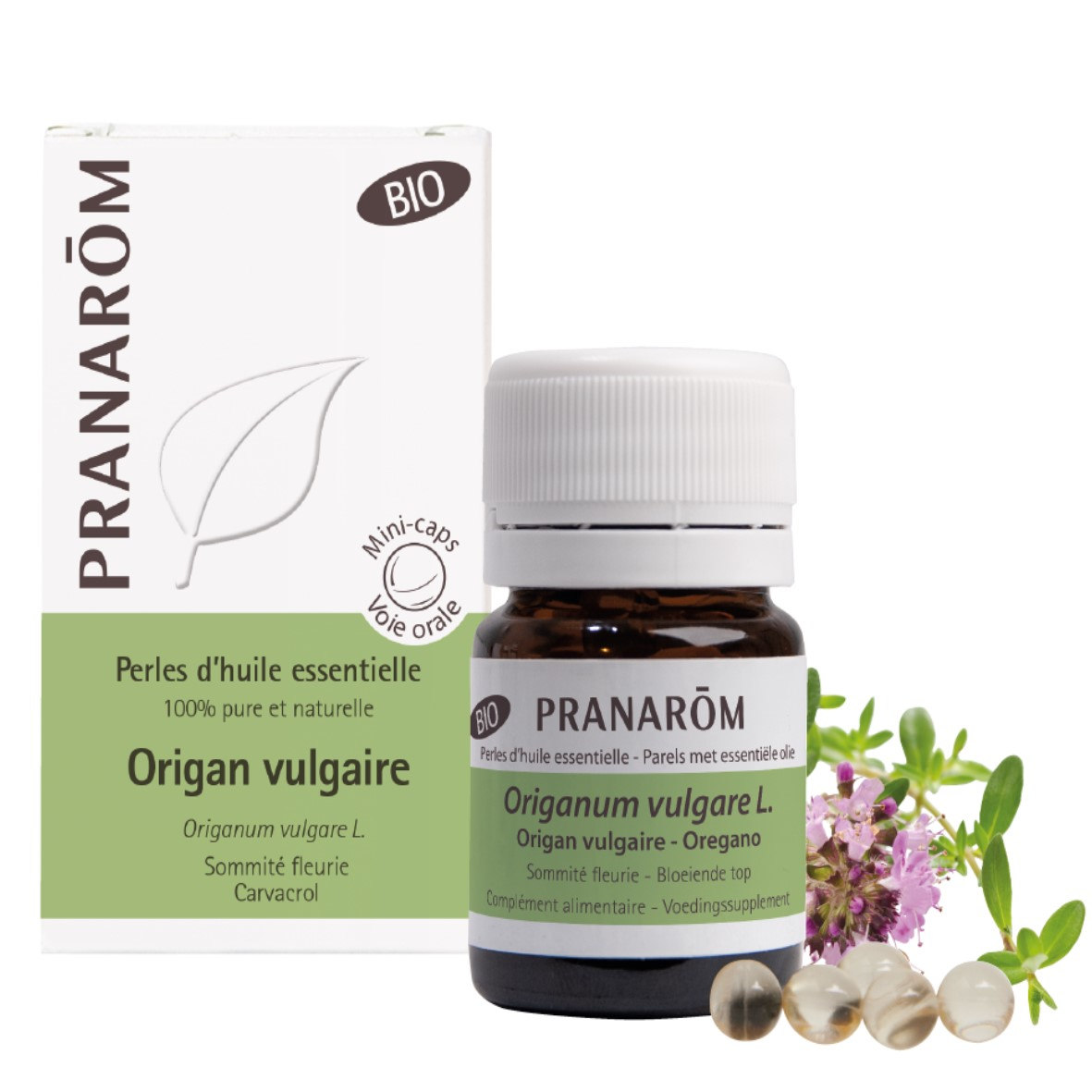 Pranarôm Aceites Esenciales Orégano Vulgario Bio 60 Perlas Aceites Esenciales 60 Perles