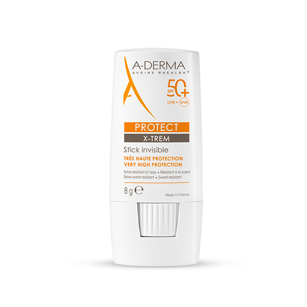 A-Derma Protect Stick invisible protección muy alta SPF50+ Xtrem pieles frágiles al sol 8g