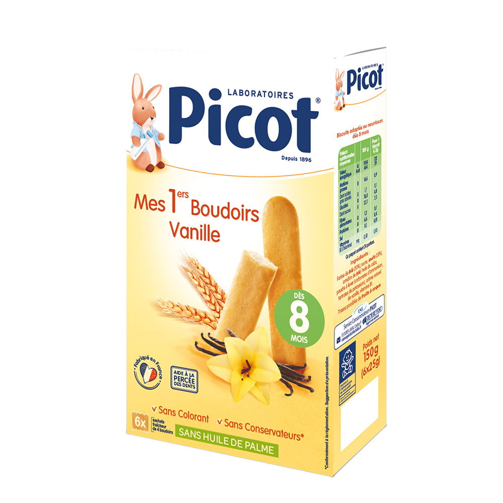 Picot Mis Primeras Galletas Vainilla A Partir De 8 Meses 24 Unidades