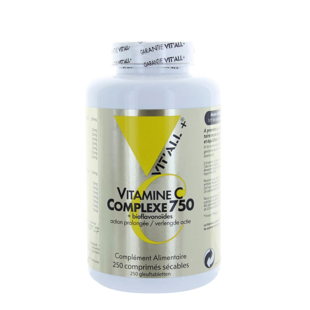 Vit'All+ Complejo vitamina C 750 bioflavonoides 250 comprimidos