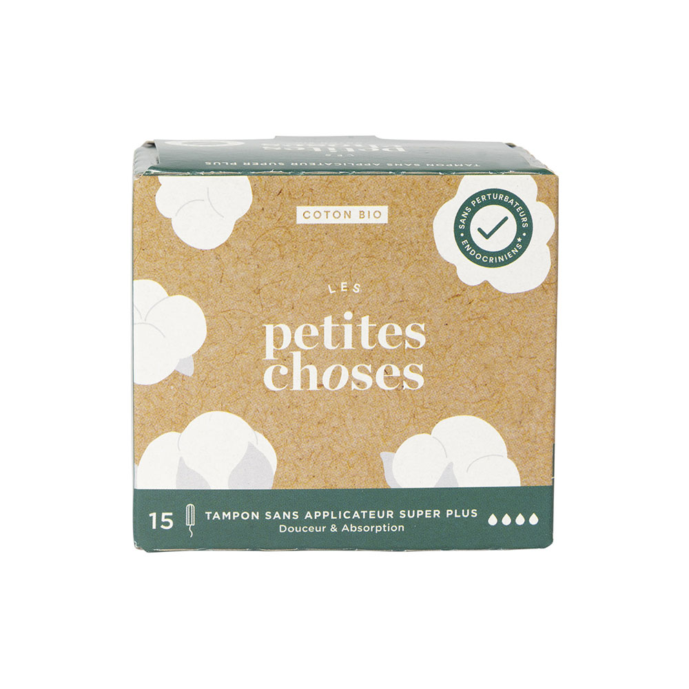 Les Petites Choses Tampones Súper Plus Sin Aplicadores Algodón Bio x15