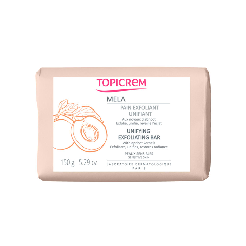 Topicrem Mela Barra Jabón Exfoliante Unificador 150g