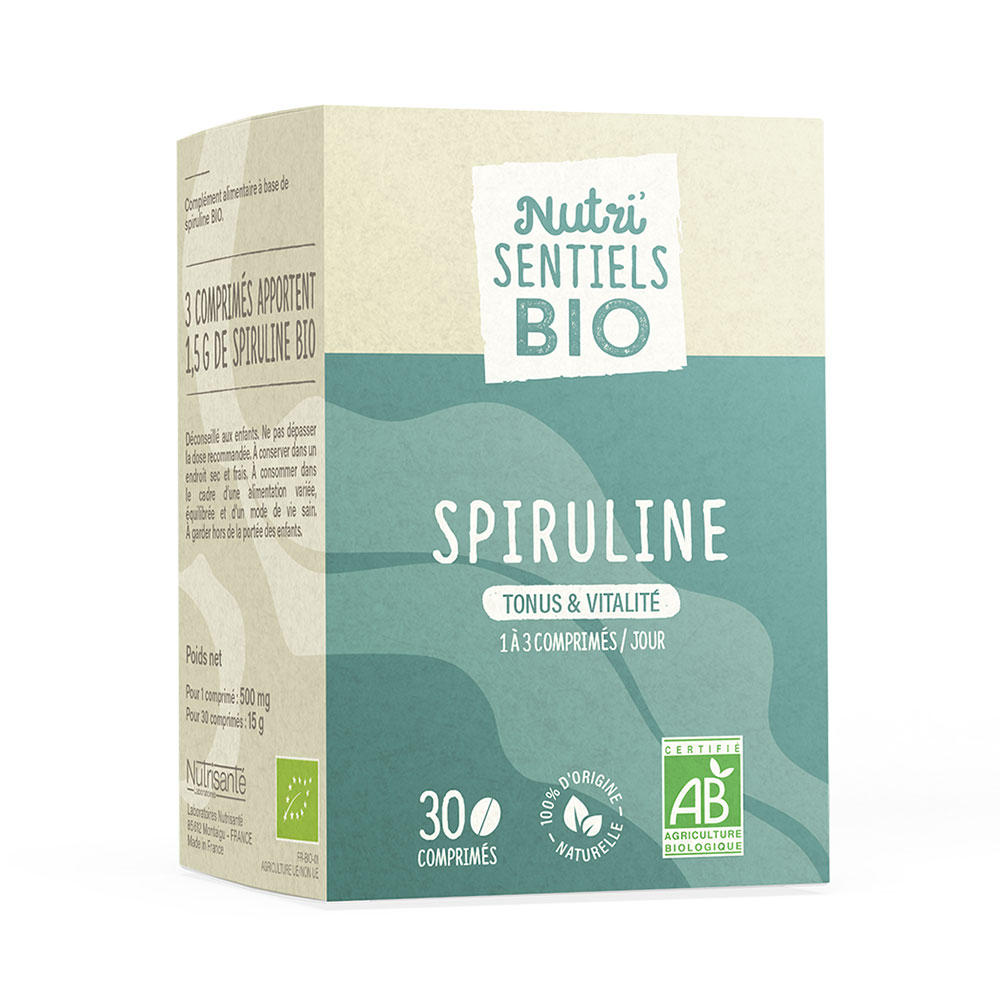 Vitavea Santé Nutri'sentiels Espirulina ecológica Tonicidad y vitalidad 30 comprimidos