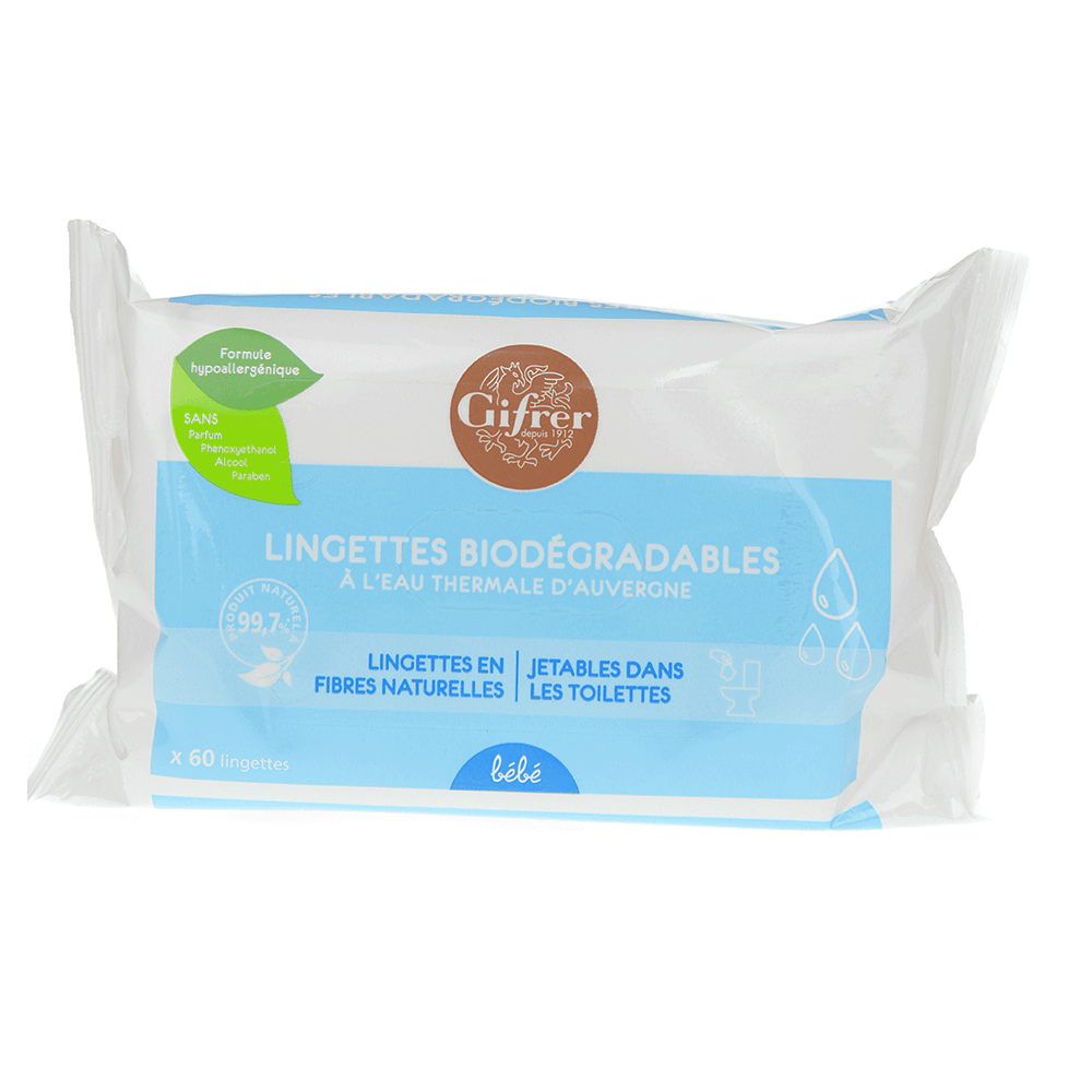 Gifrer Toallitas biodegradables de Agua termal x60