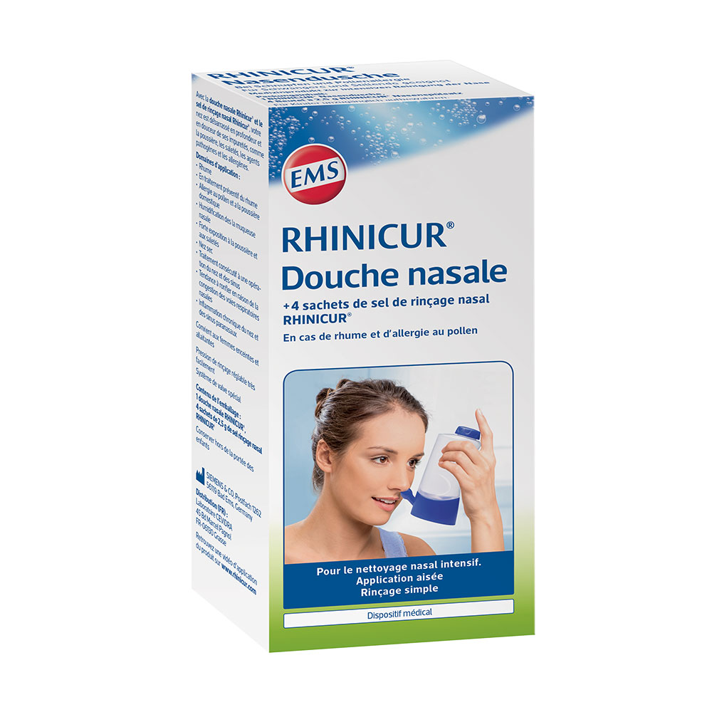 Rhinicur Ducha nasal + 4 sobres de solución de lavado