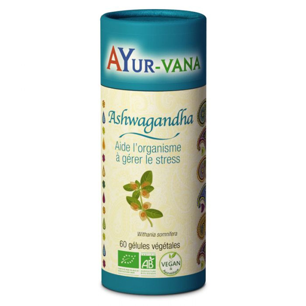Ayur-Vana Ashwagandha ecológica Estrés 60 cápsulas