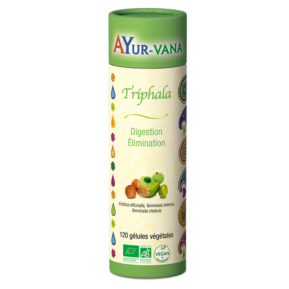 Ayur-Vana Triphala ecológico Digestión y eliminación 120 cápsulas