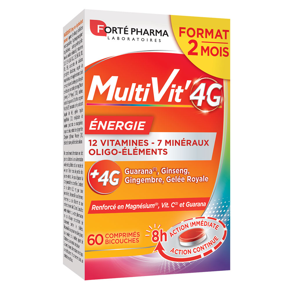 Forté Pharma MultiVit'4G Multivitaminas minerales y oligoelementos 4g