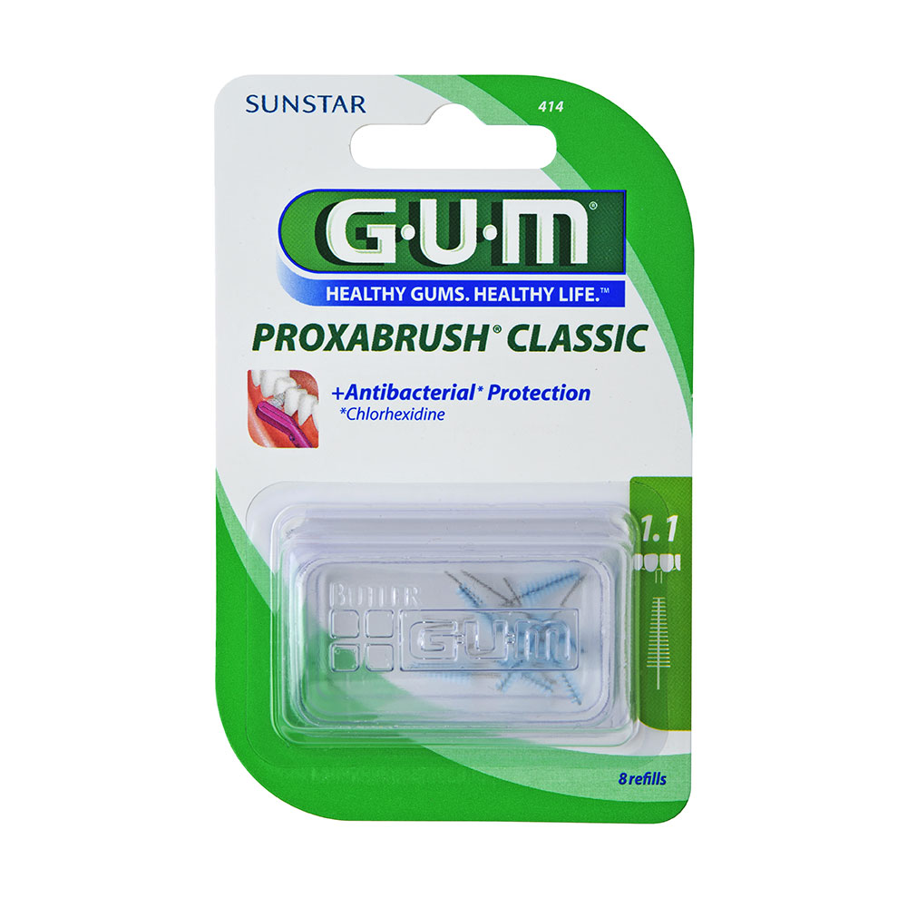 Gum Proxabrush Recambios de cepillo interdental de 1,1 mm x8