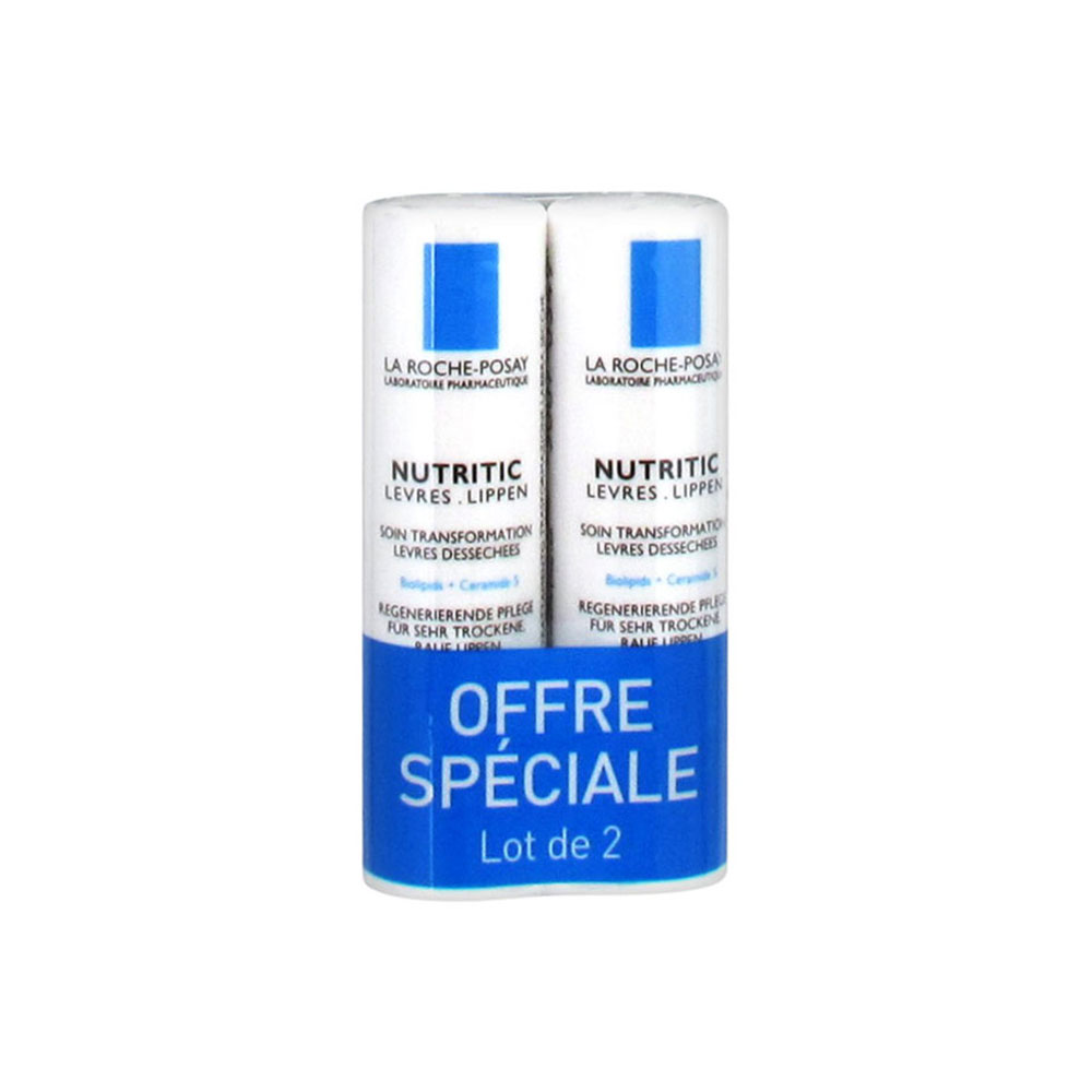 La Roche-Posay Nutritic Barra labial bálsamo labios secos 2 x 4,7ML
