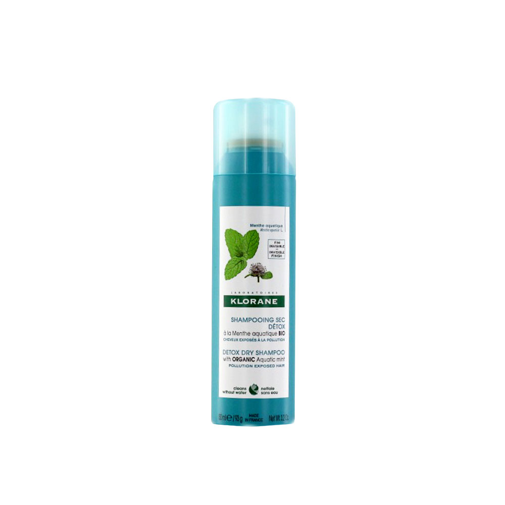 Klorane Menta Acuática Champú seco Detox Cabello expuesto a la contaminación 150 ml
