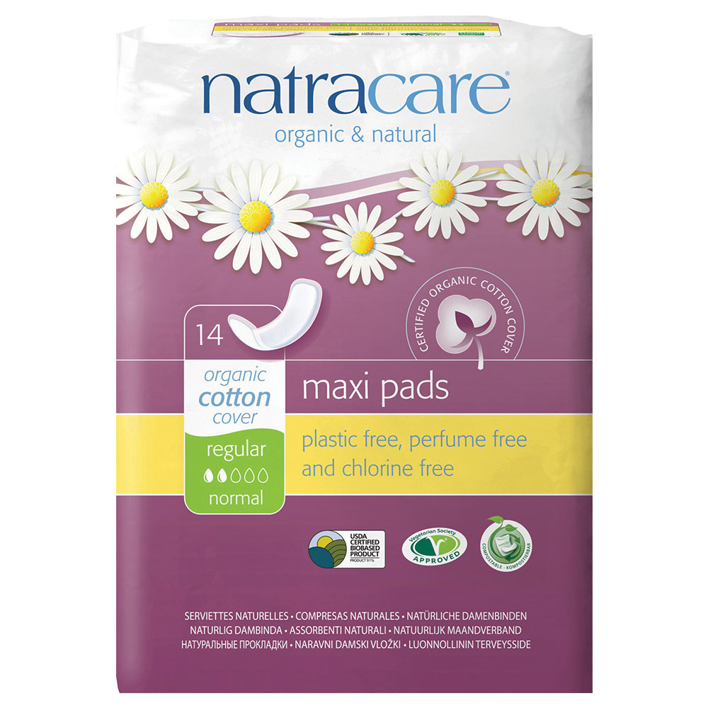 Natracare Toallas Maxi Regular Natural Caja De 14