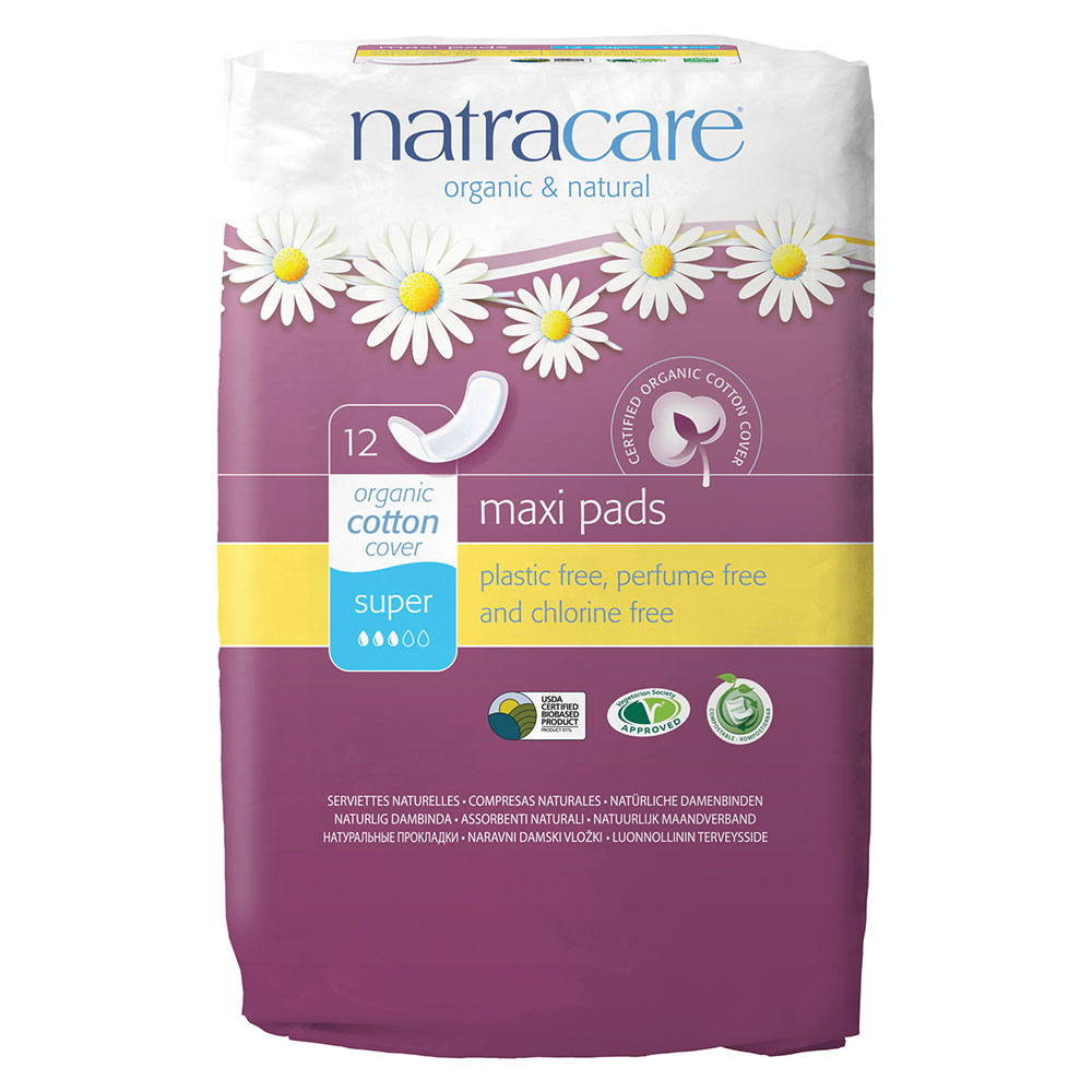 Natracare Natural Maxi Super Toallas Caja De 12