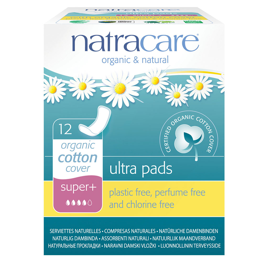 Natracare Toallas Naturales Ultra Largas Super + Caja De 12