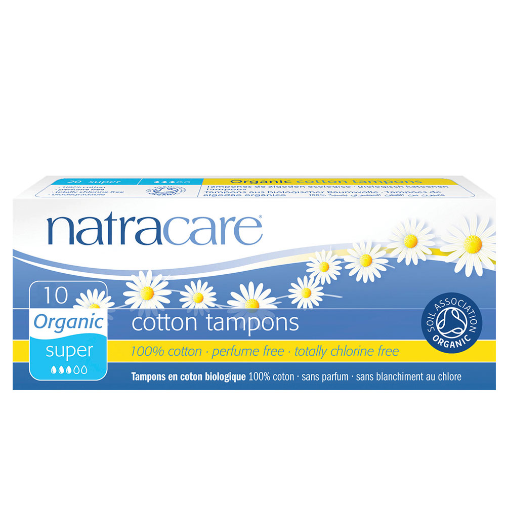 Natracare Tampones ecológicos sin aplicador Super caja de 10