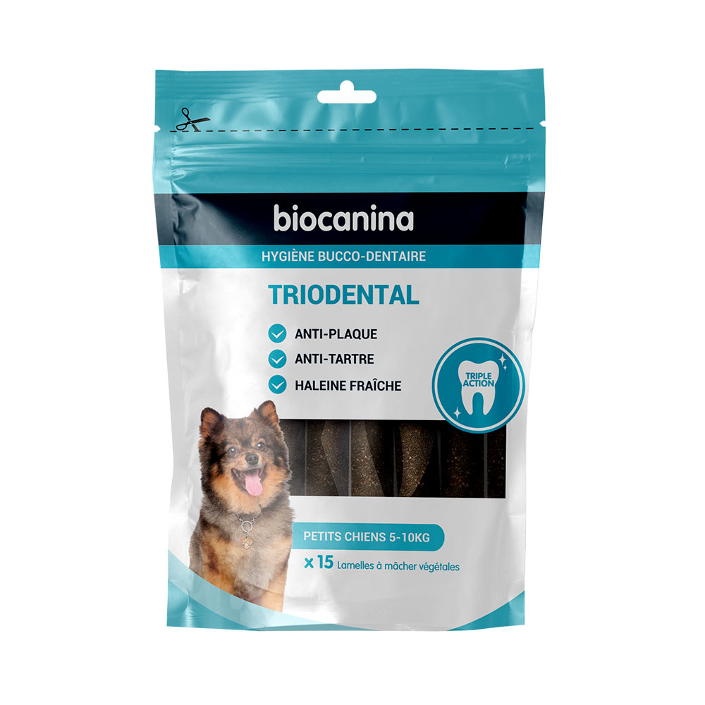 Biocanina Láminas para masticar Triodental perros de 5kg a 10kg x15