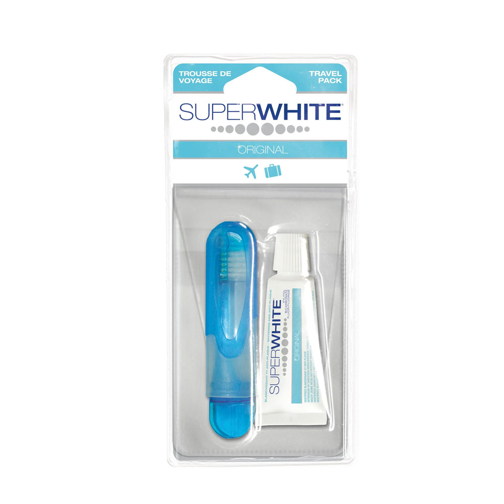 Superwhite Kit De Viaje Dentífrico Blanqueador Carbón Activo Black Edition + Cepillo De Dientes 15ml