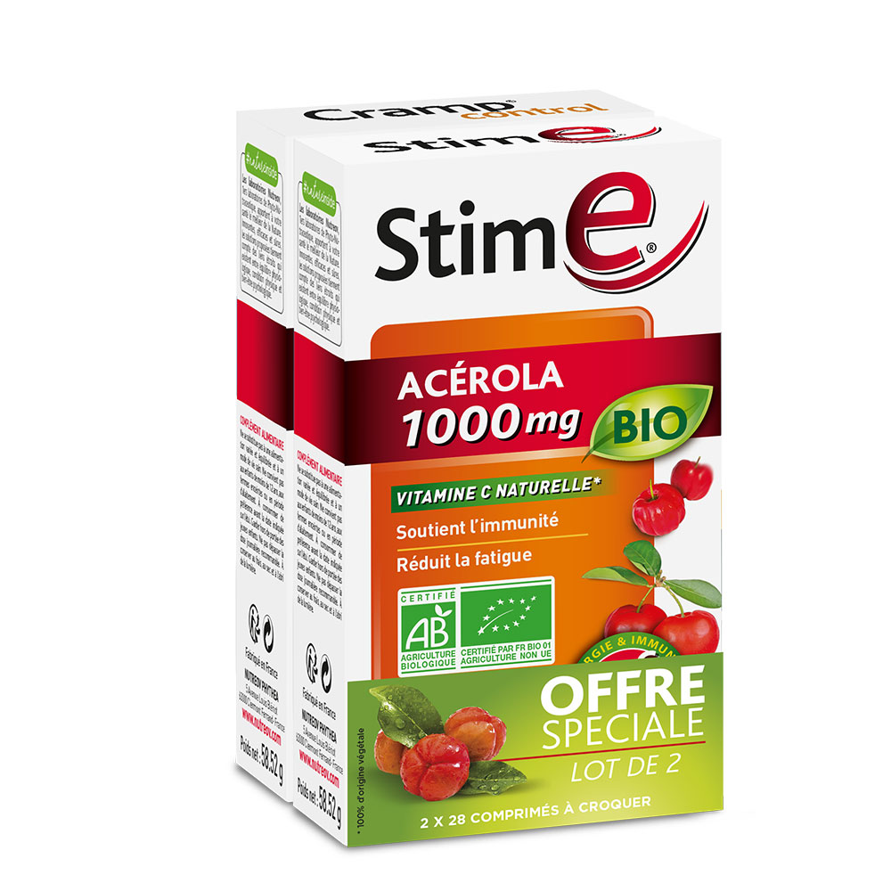 Nutreov Stim e Acerola bio 2 × 28 comprimidos 1000 mg