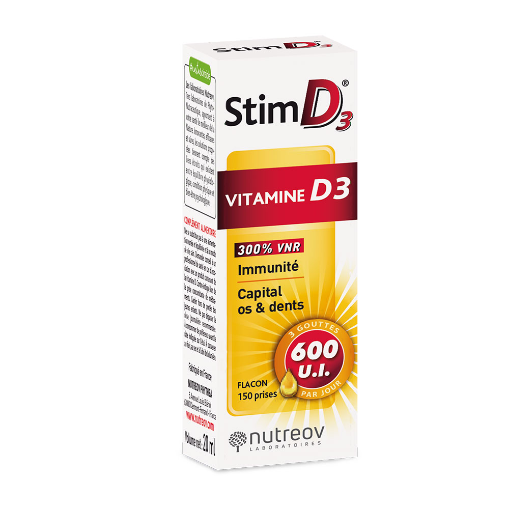 Nutreov Stim D3 Vitamina D3 Inmunidad Huesos Dientes 20ml