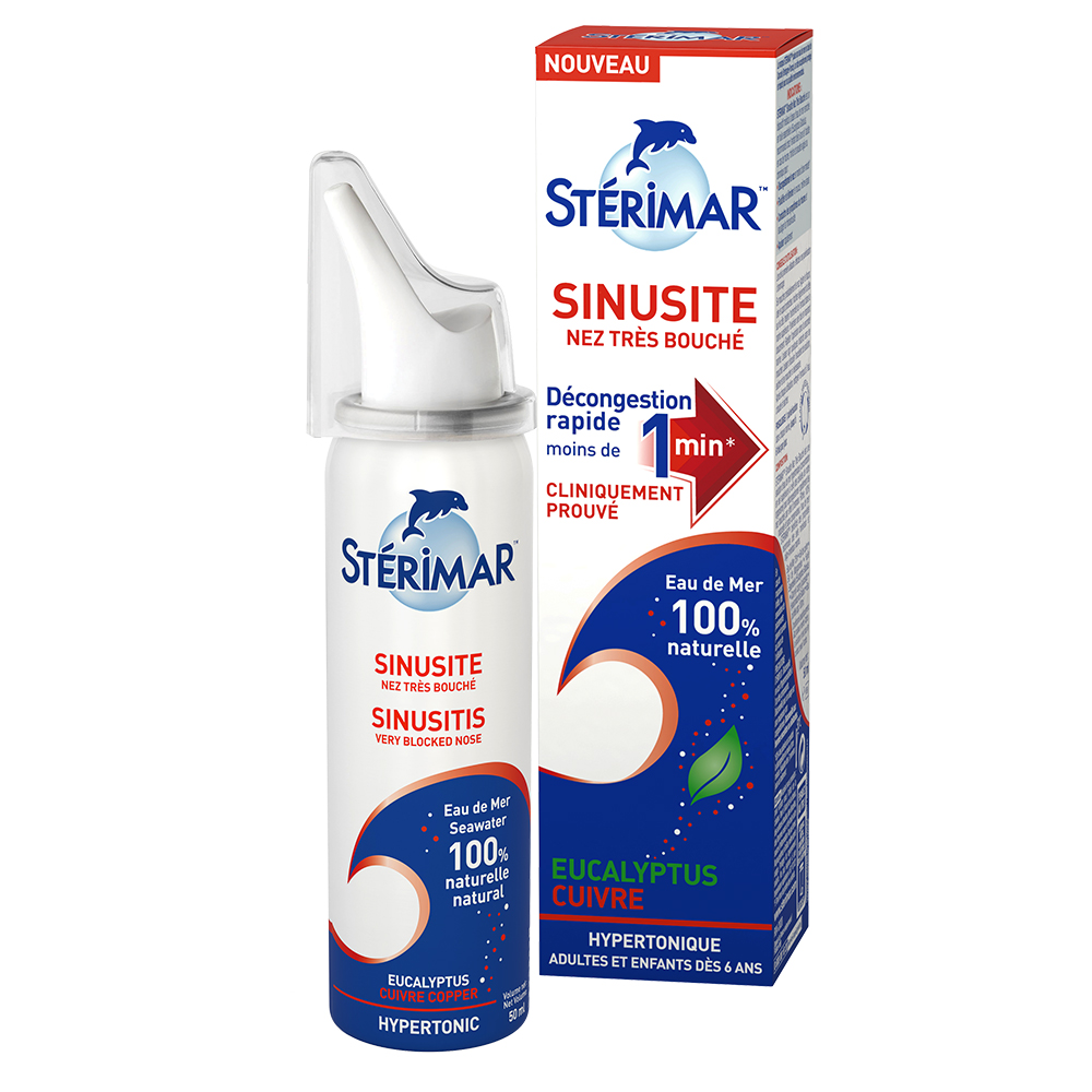 Sterimar Spray sinusitis nariz muy congestionada eucalipto/cobre 50 ml