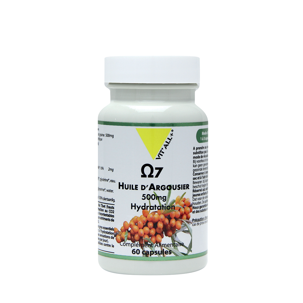 Vit'All+ Omega 7 500 mg aceite de argousier 60 cápsulas