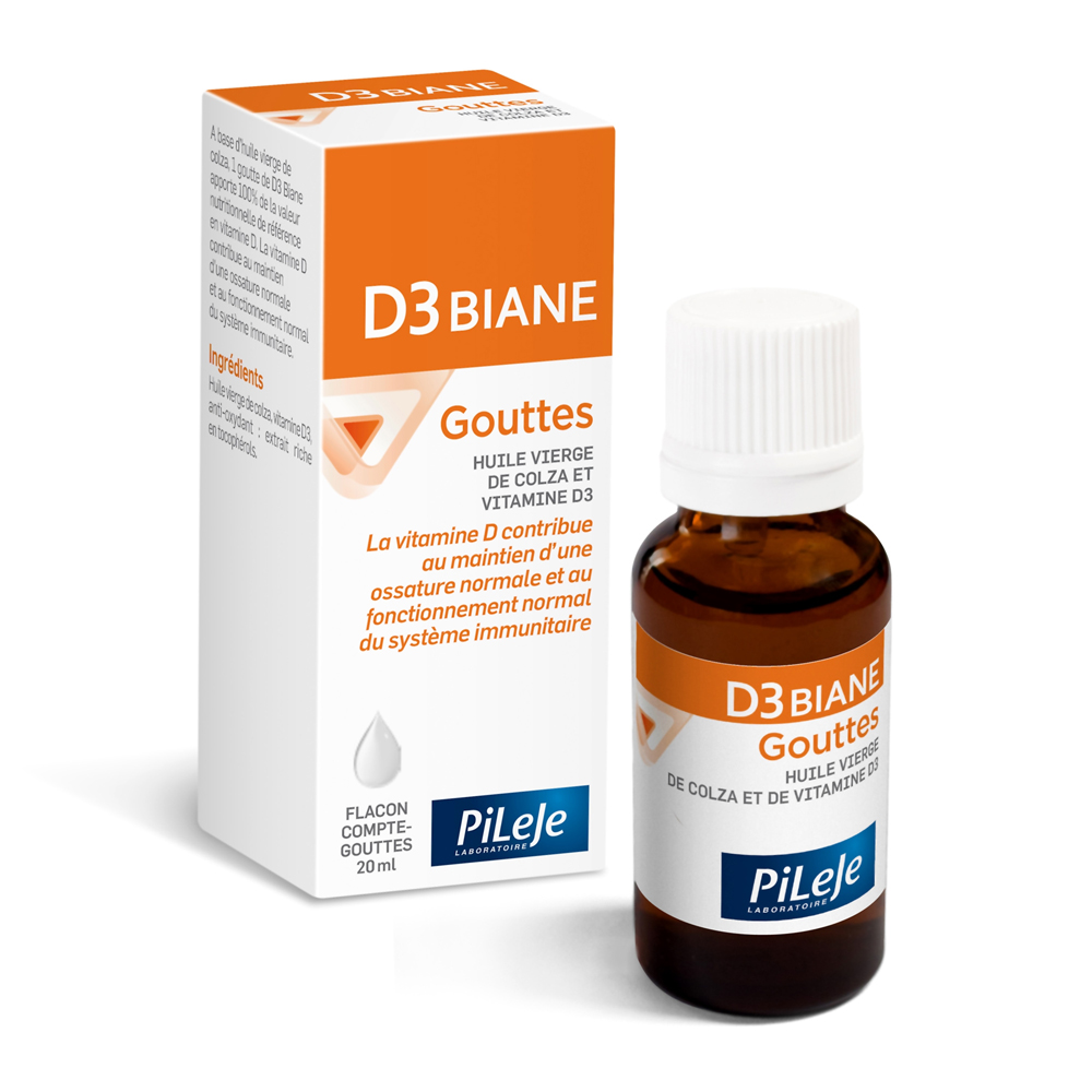 Pileje D3 Biane Vitamina D3 gotas 20 ml
