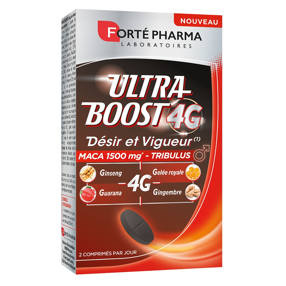 Forté Pharma Ultra Boost 4G Refuerzo natural deseo y vigor enriquecido con maca y tribulus 30 comprimidos