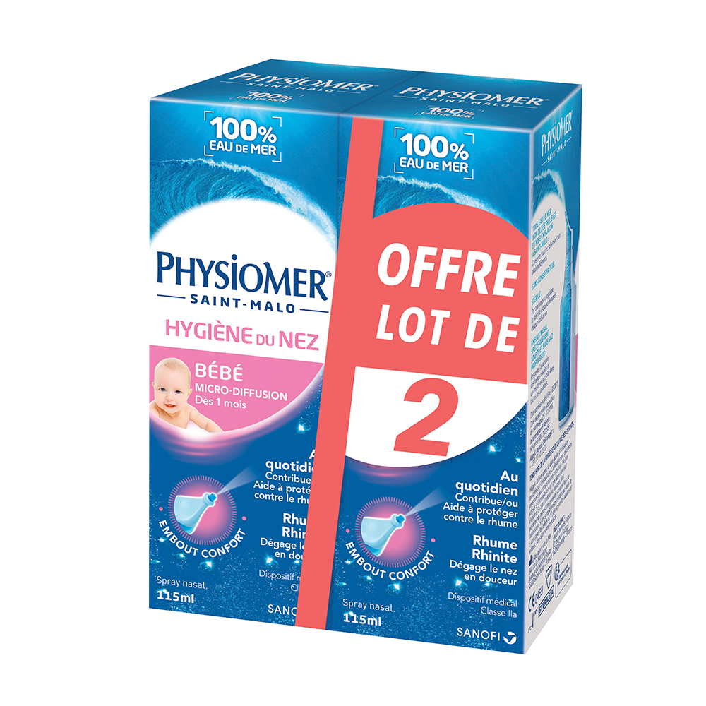 Physiomer Higiene Nasal Microdifusion Bebes A Partir De 1 Mes 2x115ml