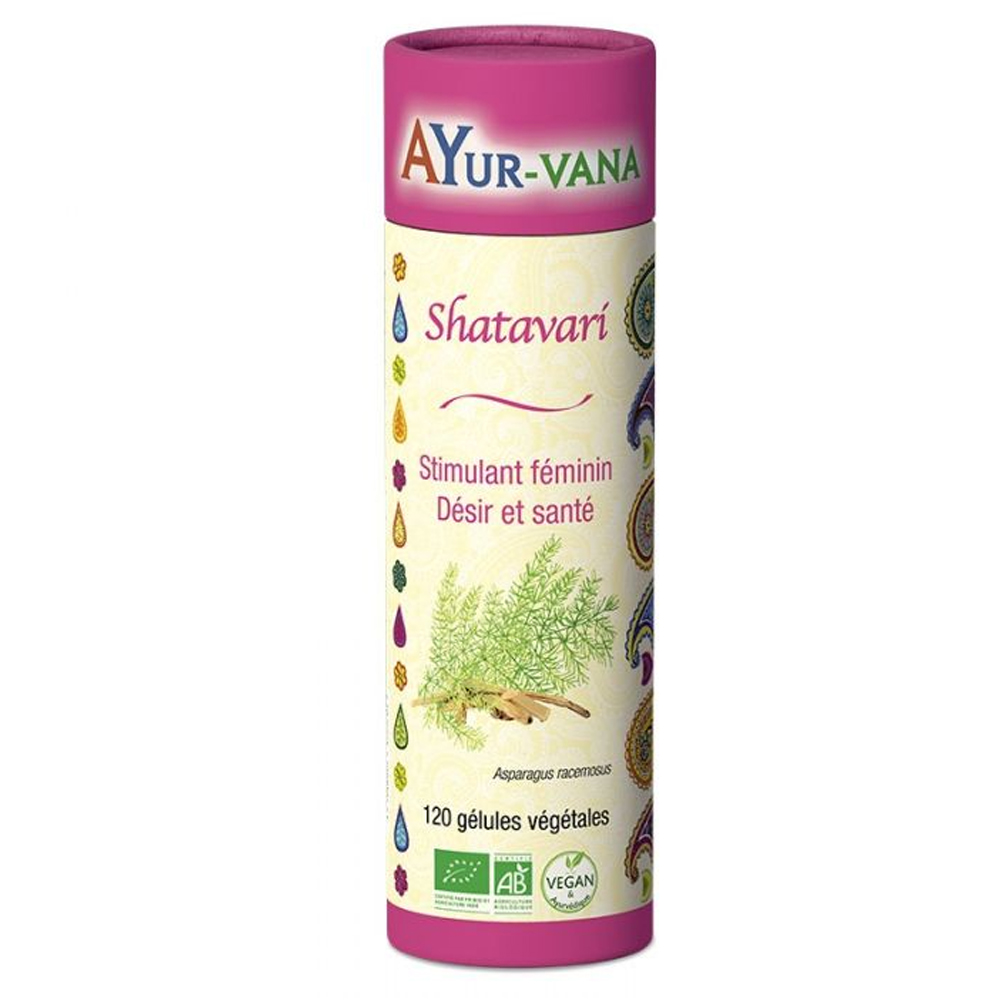 Ayur-Vana Shatavari Estimulante femenino ecológico 120 cápsulas