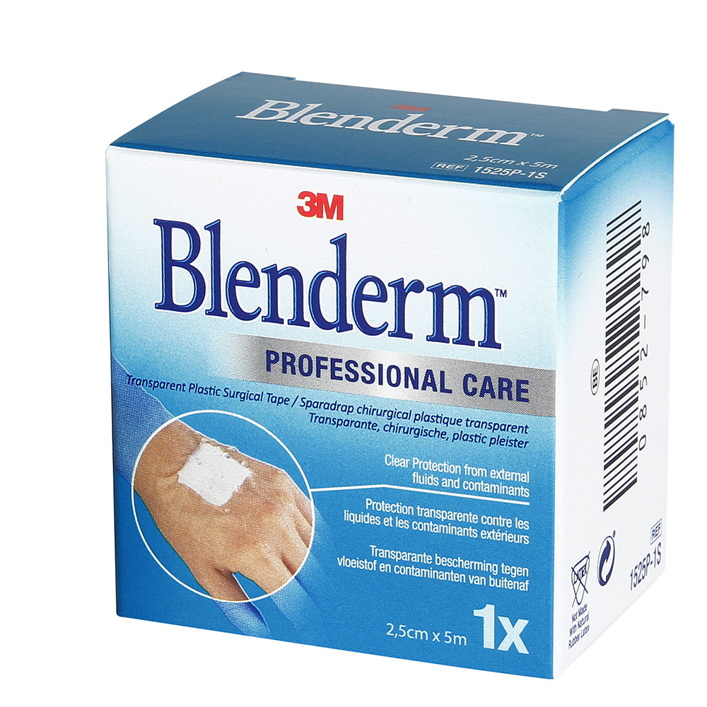 3M Blenderm Esparadrapo quirúrgico plástico transparent 2,5 cm x 5 m