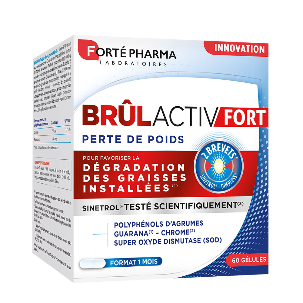 Forté Pharma BrulActiv Fort Quemagrasas triple acción pérdida de peso 60 cápsulas
