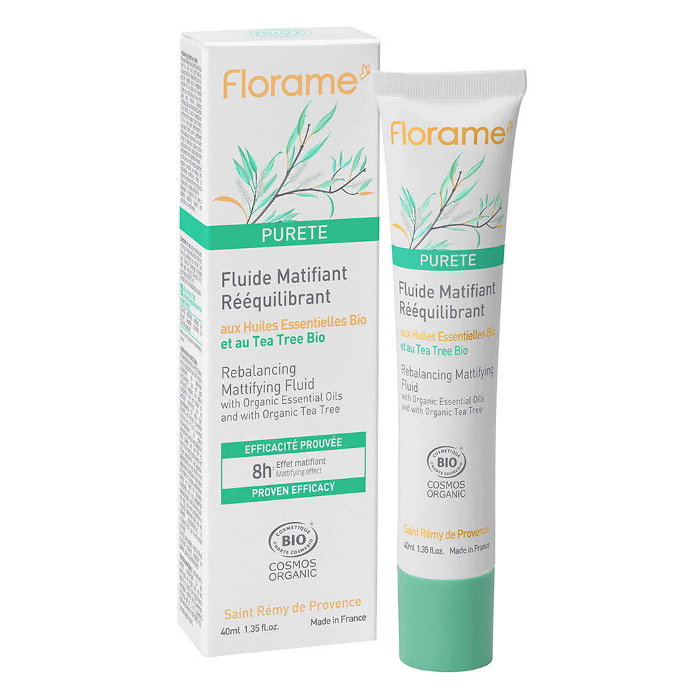 Florame Fluido matificante equilibrante Purete bio Pieles mixtas a grasas 40 ml