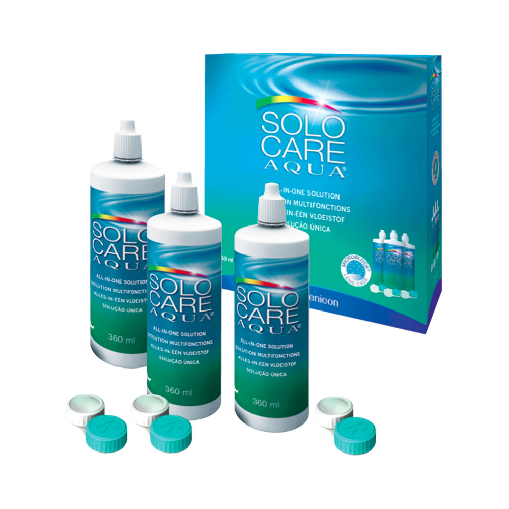 Menicon Solocare Aqua Solución Multifunciones para Lentillas 3x360ml