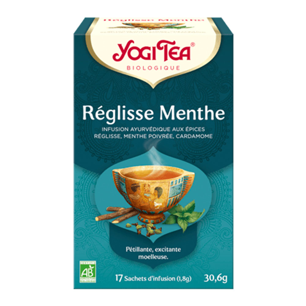 Yogi Tea Infusión ecológica Ayurveda Regaliz Menta 17 sobres