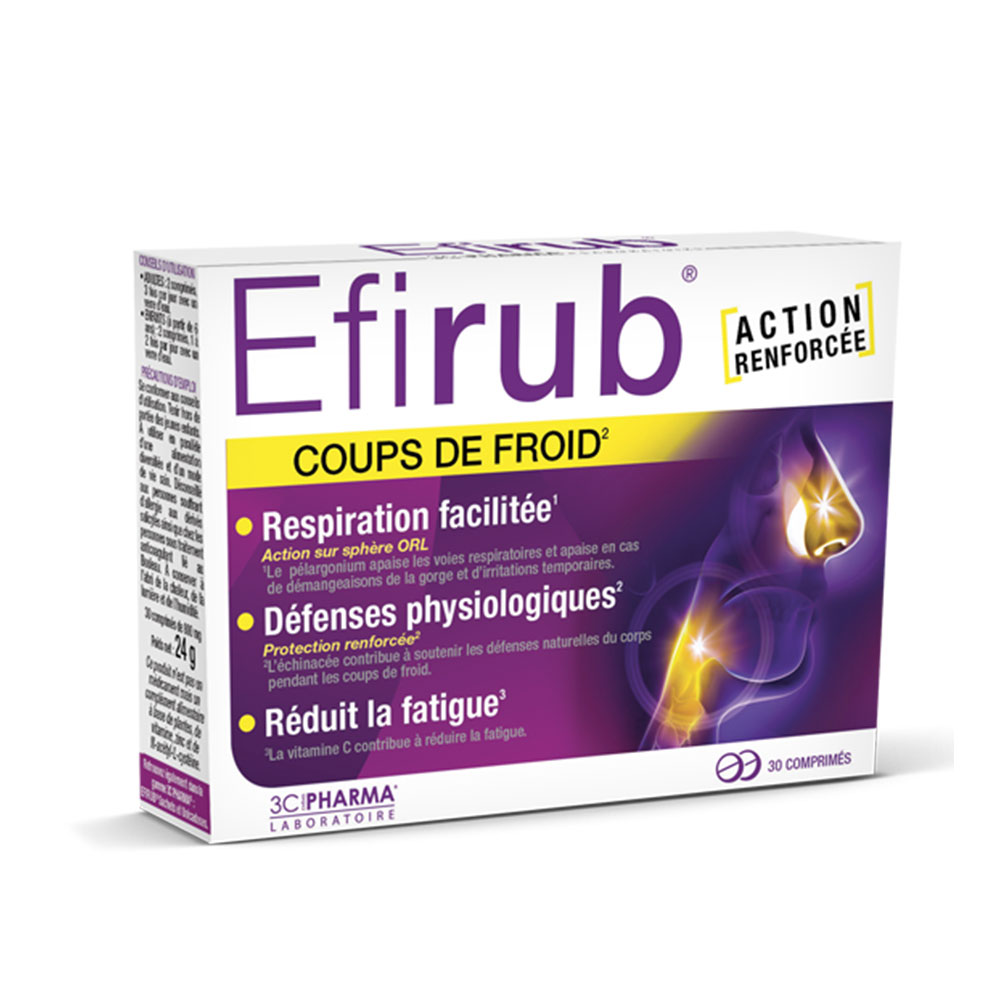 3C Pharma Efirub Resfriado Coups de froid 30 comprimidos